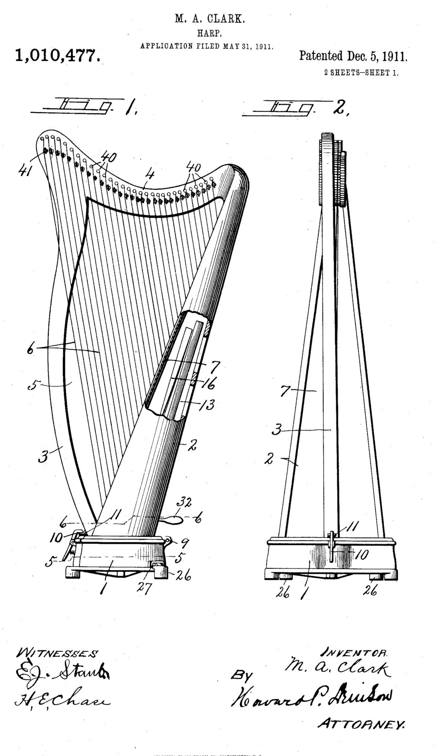 Clark harp design